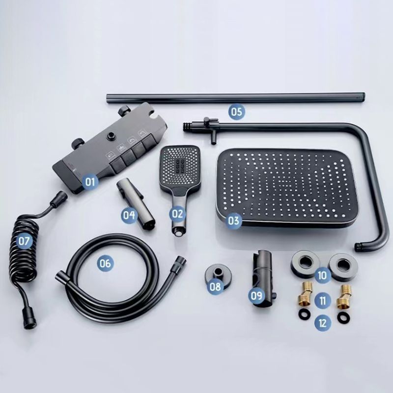 Modern Adjustable Swivel Shower Metal Shower Head Shower Faucet on Wall