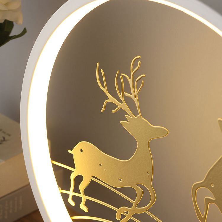 1 table de cerf de cercle léger les lampes de chevet moderne lampes de chevet en métal