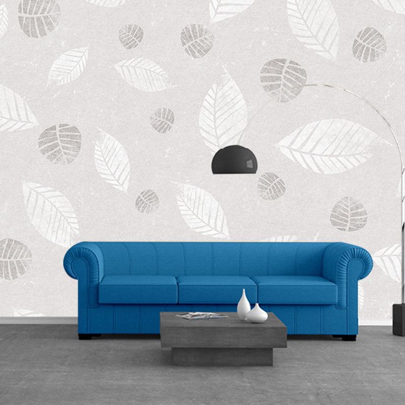 Tropical Plants Wall Mural Tropical Style Mildew Resistant for Bathroom