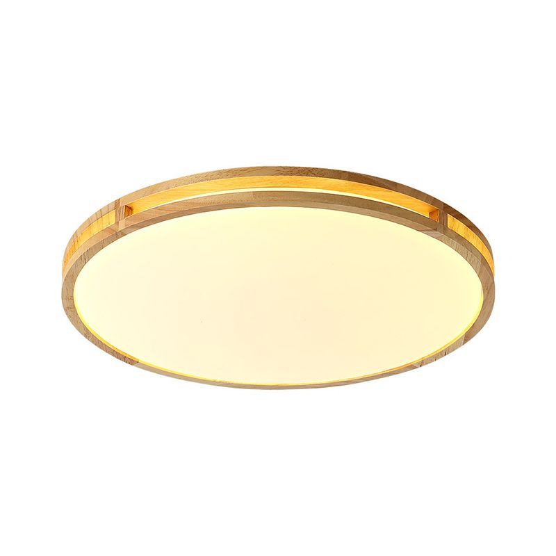 14 "/16" /19.5 " Dia Cerchio Flush Montaggio Legno Beige LED Flush Montaggio Lampada con Acrylic Diffuser