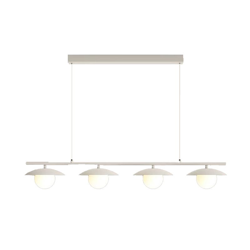 3/4-Light Modernism White Kitchen Island Lighting LED Island Pendant Lighting