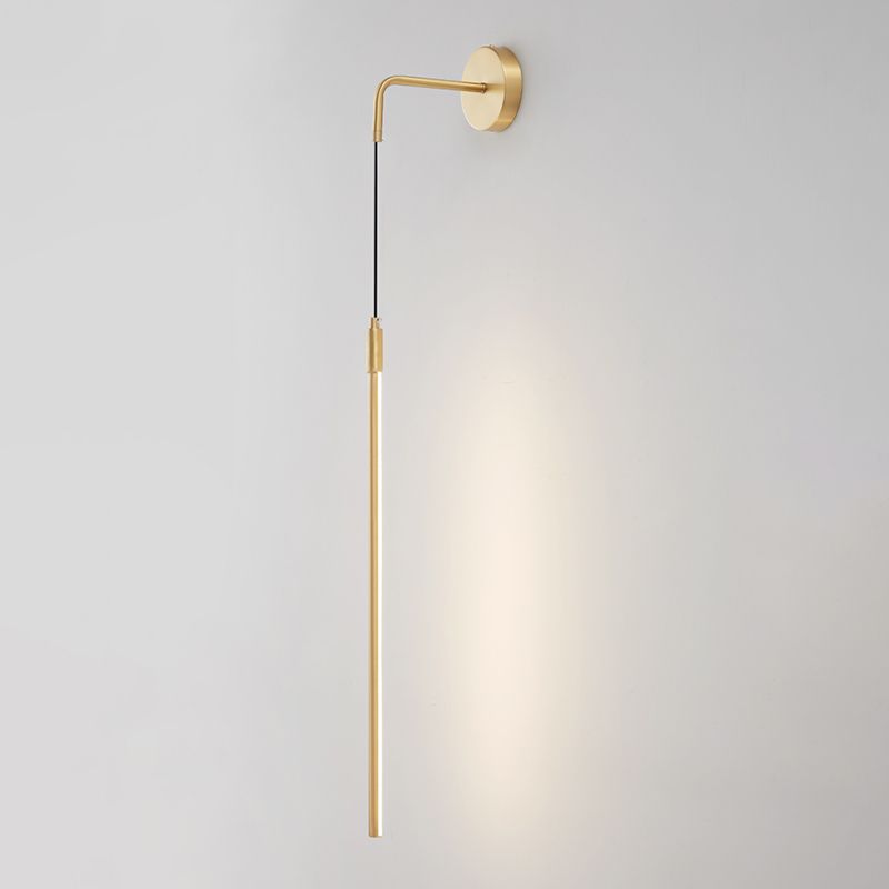 Metal Shade Wall Lamp Modern Style Black/Gold Shape Wall Mounted Lighting for Bedroom