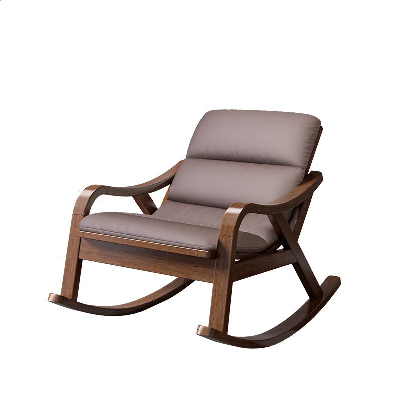 Solid Wood Rocking Chair Lounge Lazy Sofa Chair Family Leisure Rocking Chair