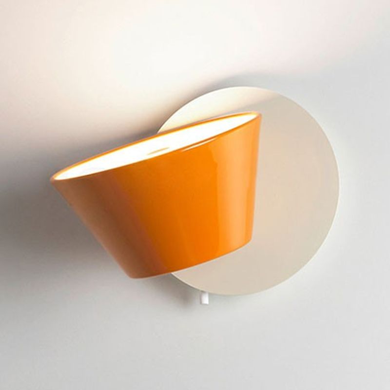 Nordic Style Aluminum Wall Light Circle Shape Rotatable Wall Lamp for Living Room