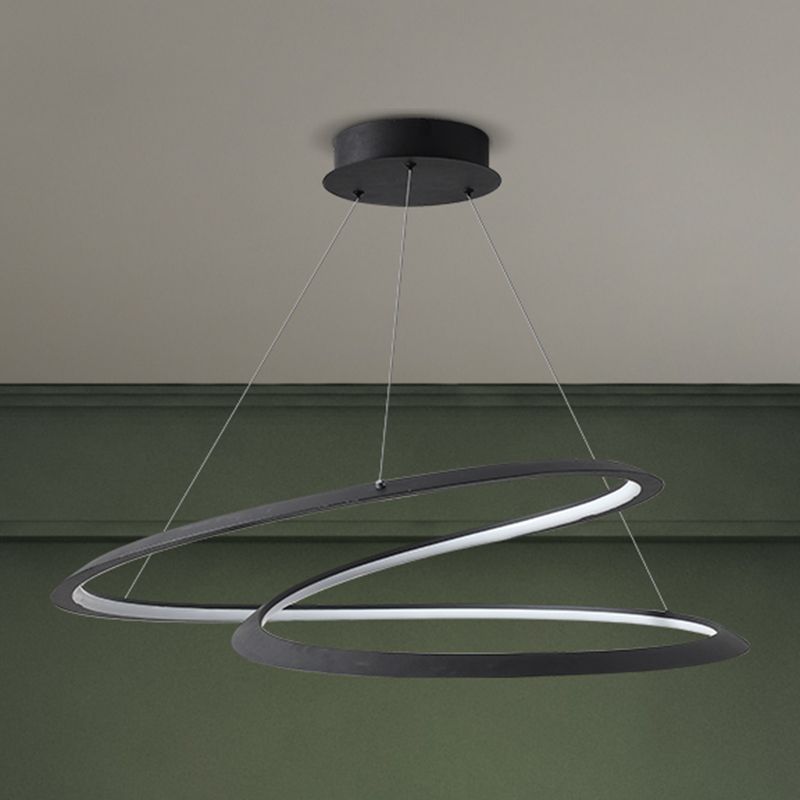 Contemporary Waving Chandelier Lights Metal 1 Light Chandelier Pendant Light