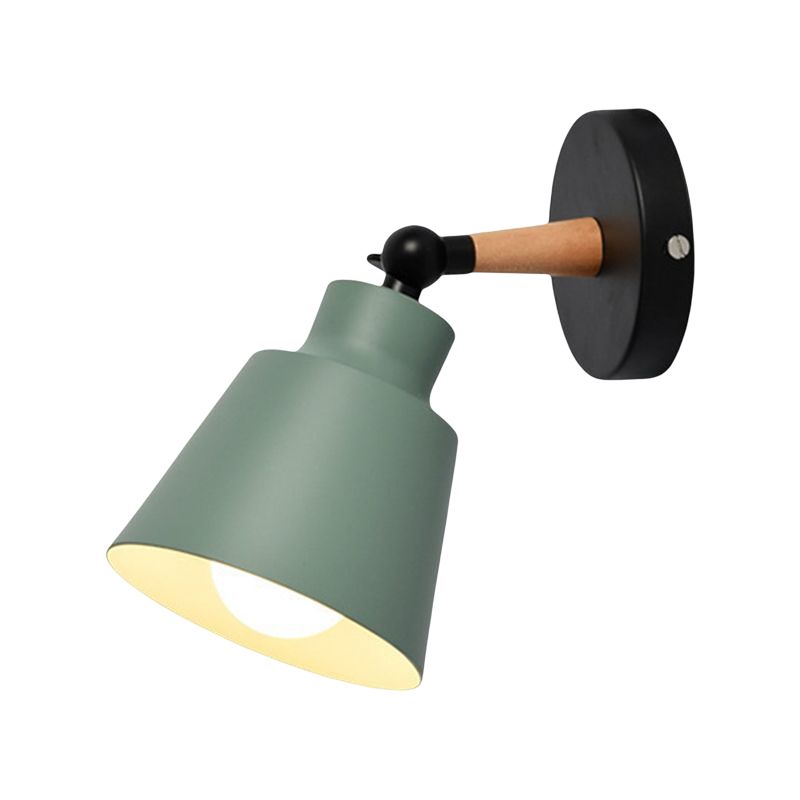 Contemporary Wood Wall Light Macaron Lighting for Living Room