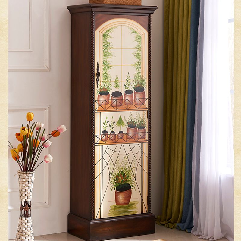 Coastal Storage Cabinet for Bedroom Matte Finish Birch Wood Cabinet