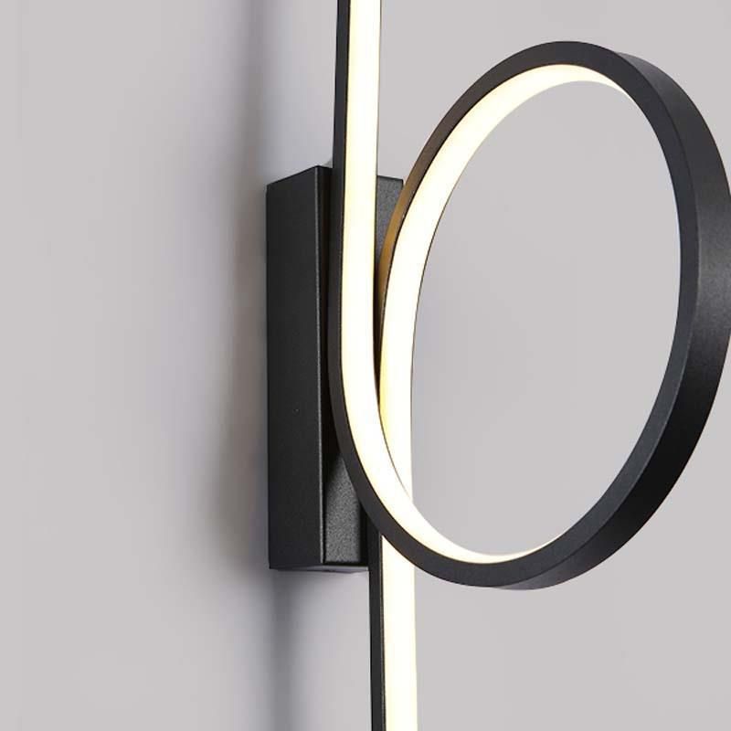 Single White/Black Contemporary Wall Mounted Sconce LED Wall Light