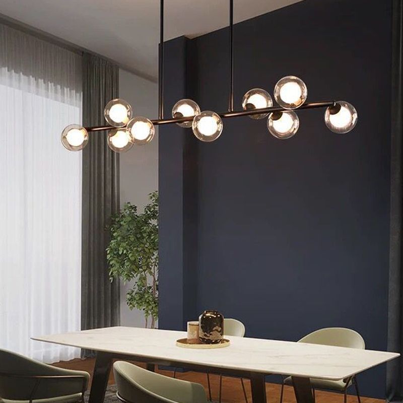 Nordic Modern Hanging Pendant Lights Global Linear Hanging Lamps for Dining Room