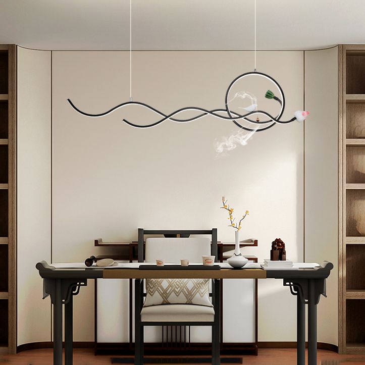 Modern Island Lighting Resin 3-Light Chandelier Light Fixture for Office