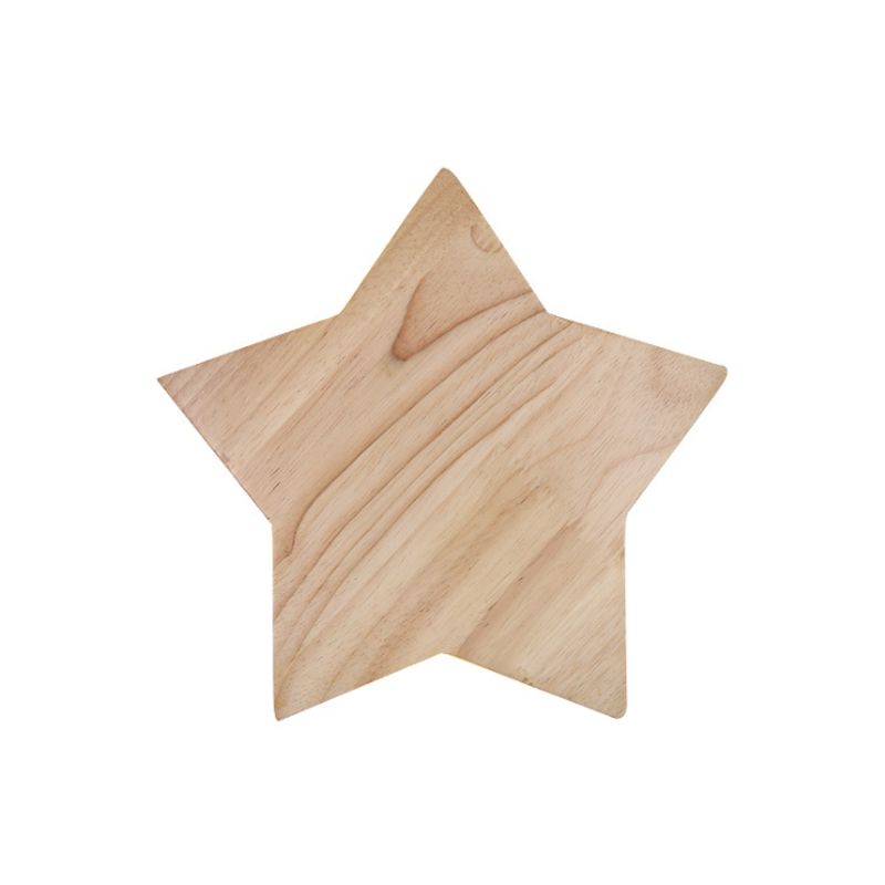 Wood Star Wall Sconce Modern Nordic Sconce Light in Beige for Child Bedroom Hallway