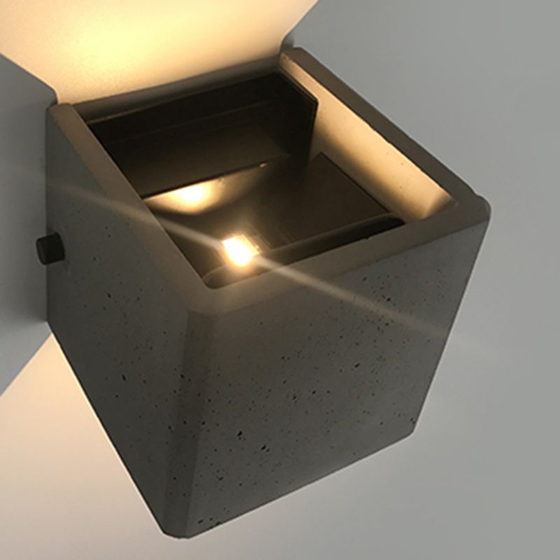 Luz de pared moderna Lavadora de pared de cemento simple para pasillo al aire libre