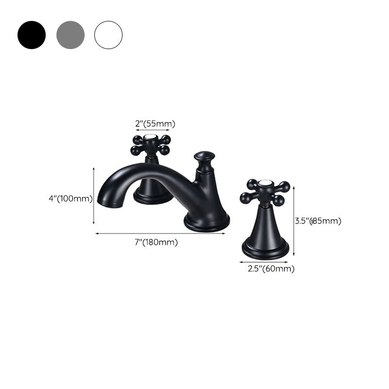 Industrial Centerset Faucet Brass Cross Handles 3 Holes Centerset Bathroom Faucet