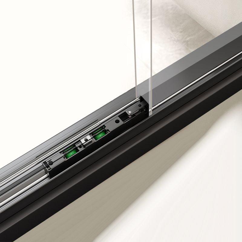 Semi-Frameless Single Sliding Shower Door Transparent Laminated Glass Shower Bath Door