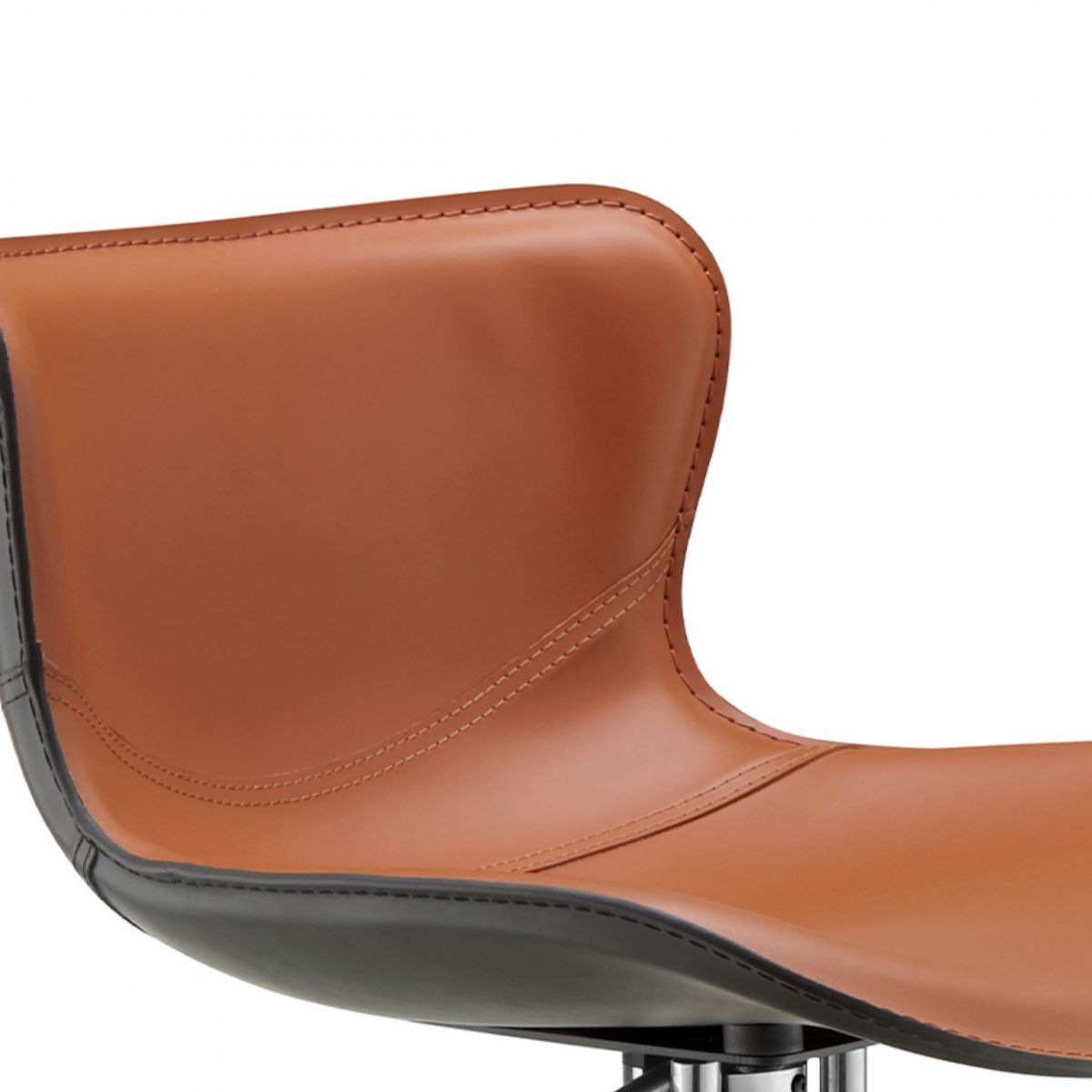 Leather Adjustable Bar Stool Glam Backrest Counter Stool for Bristol