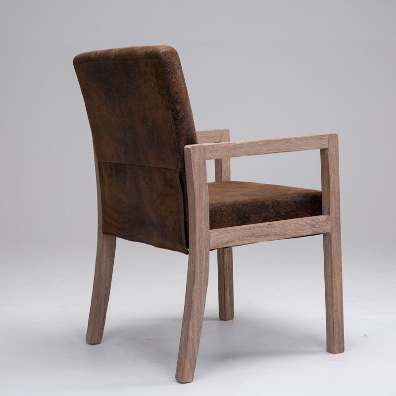 Chaise de bras à domicile contemporain Parsons en bois rembourré chaise de salle à manger en bois
