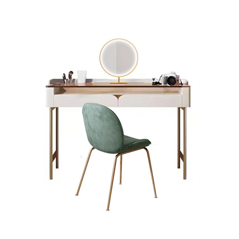 Glass Top Makeup Vanity Desk Storage Box Makeup Vanity Set with Drawer