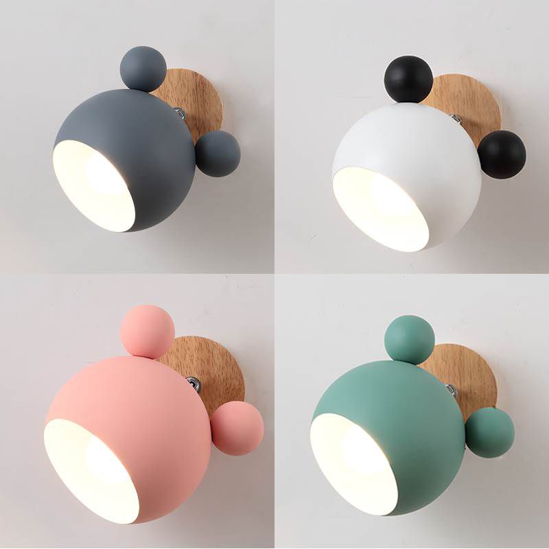 Metal Wall Lights Modern Macaron Style 1 Light Wall Sconce for Bedroom