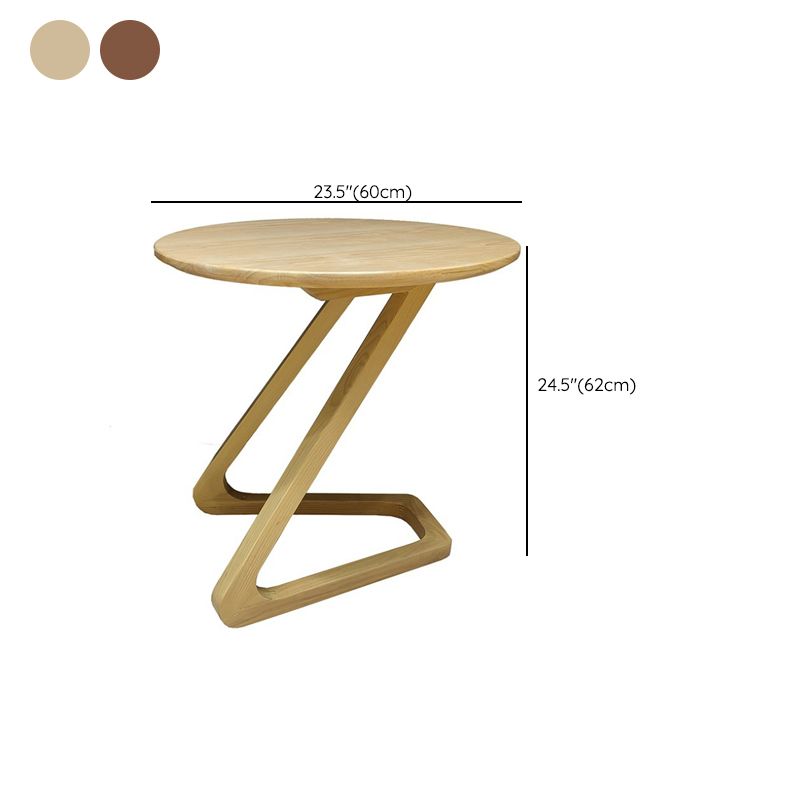 Side Table Solid Wood Abstract Round Scandinavian Living Room End Table