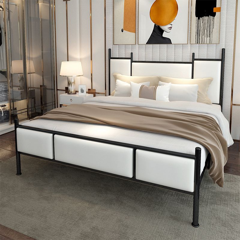 Metal Bed Frame Contemporary Standard Bed with Custom Gold Legs