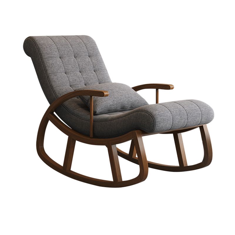 25.59"Wide Accent Chair Cotton Blend Lounge Chair with Sled Base and Pillow Back