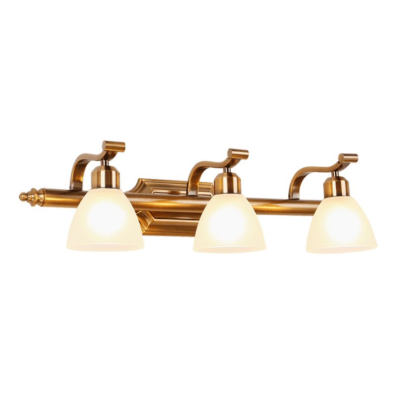 Glass Bronze Wall Sconce Lighting Conical Minimalistic Wall Mounted Light Fixture
