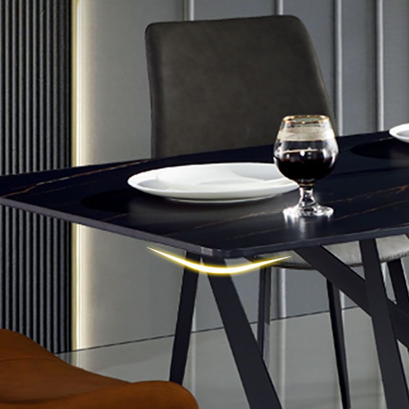 1/4/5 Pieces Sintered Stone Dining Chairs Set Rectangle Table Set for Home