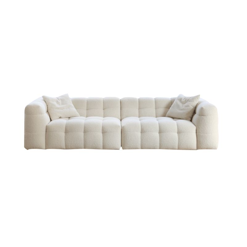 Wool Tuxedo Arm Sofa Contemporary Standard Sofa with Biscuit Back