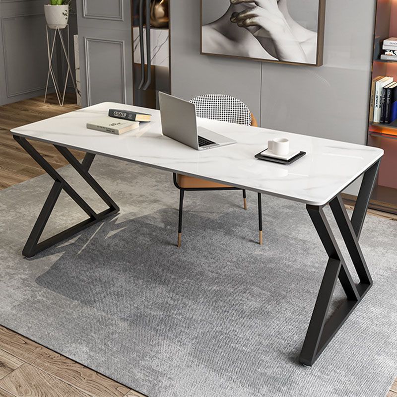 Simple Modern 30" H Desk Rectangular Sled Slate Desk for Home