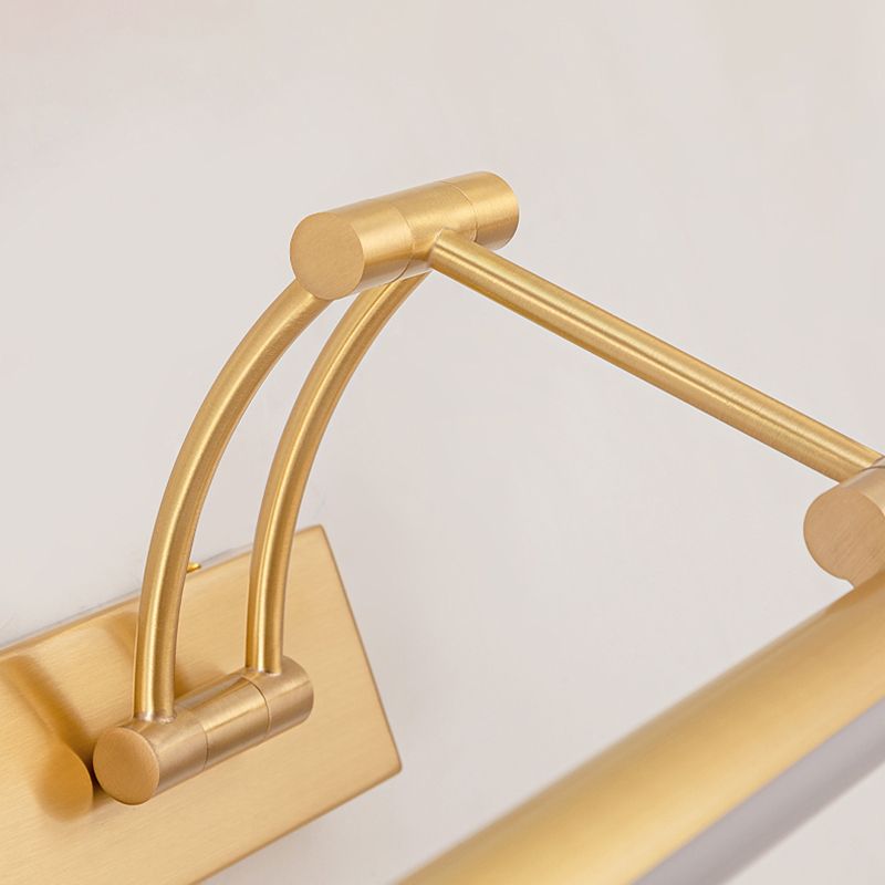 Simplicité moderne LED Mur Light Copper Linear Wall Lampe avec une teinte acrylique