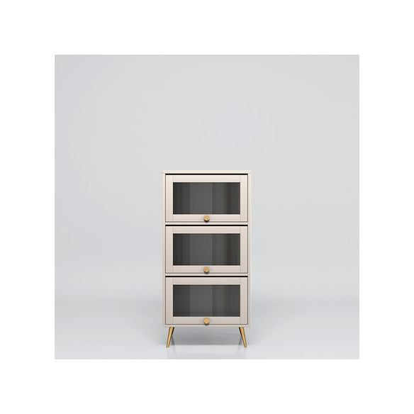 Modern Style Bookcase Wood Bookshelf with Door for Home Office