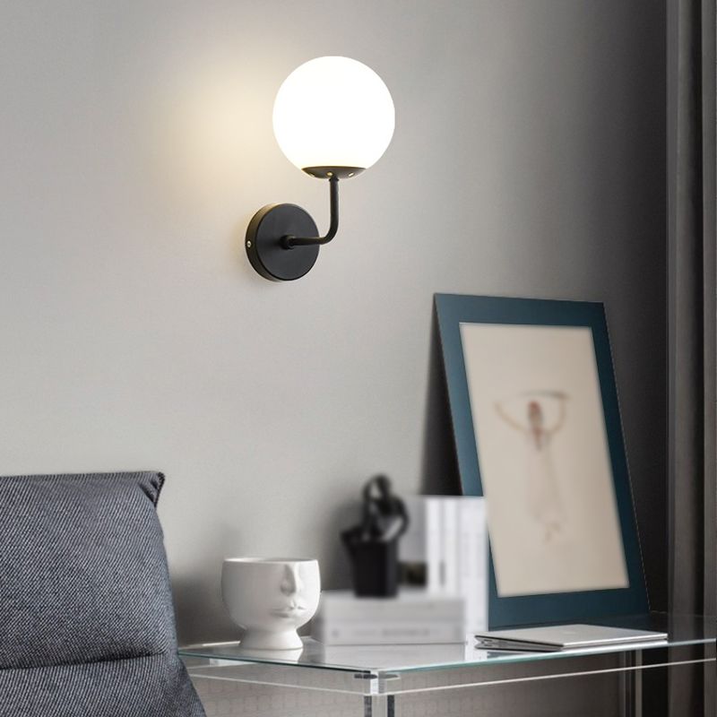 Modern Style Orb Wall Light Sconces Glass 1 Light Wall Lighting Ideas