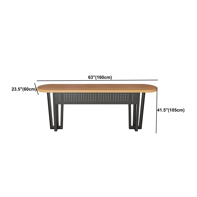 Industrial Style Bar Table Rectangle Solid Wood Bistro Bar Desk for Indoor