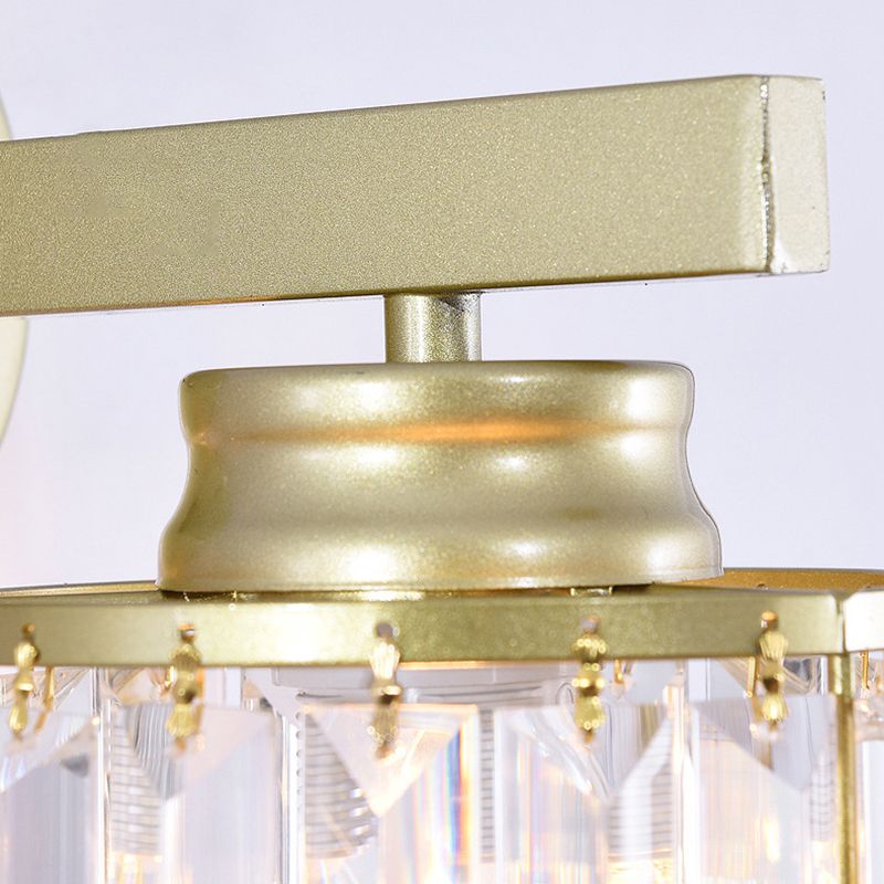 Crystal Half Cylinder Shape Wall Lights Modern Style 1-Light Wall Light Sconce