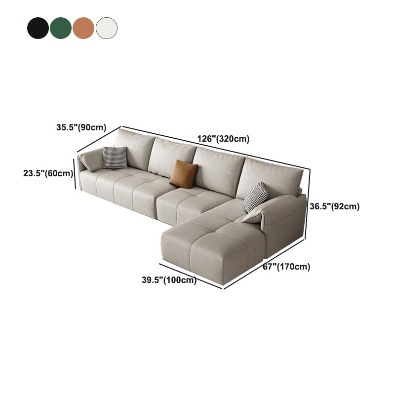 Contemporary Pillow Top Arm Faux Leather Living Room Pillows Sofa Bed