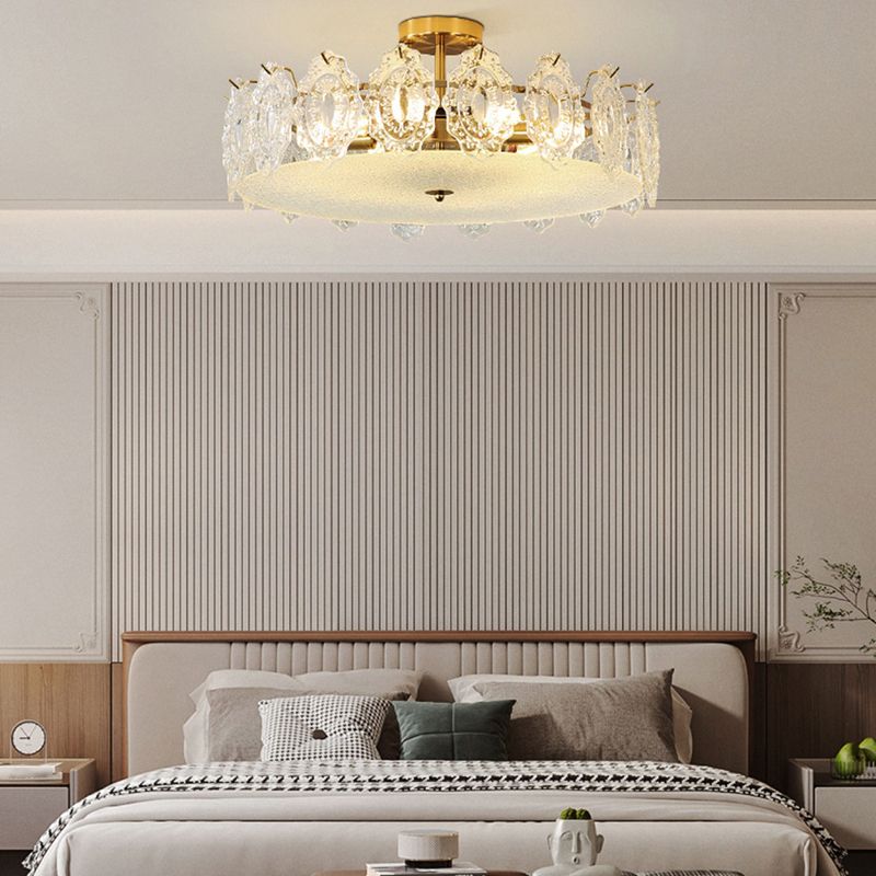 Nordic Ceiling Light Glass Flush Mount Ceiling Light Fixture for Bedroom