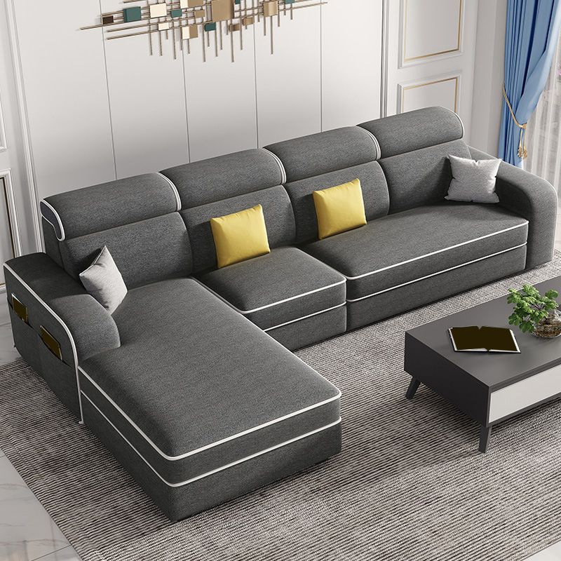 126" Square Arm Sectionals,Living Room Sectional sofa,L-Shape