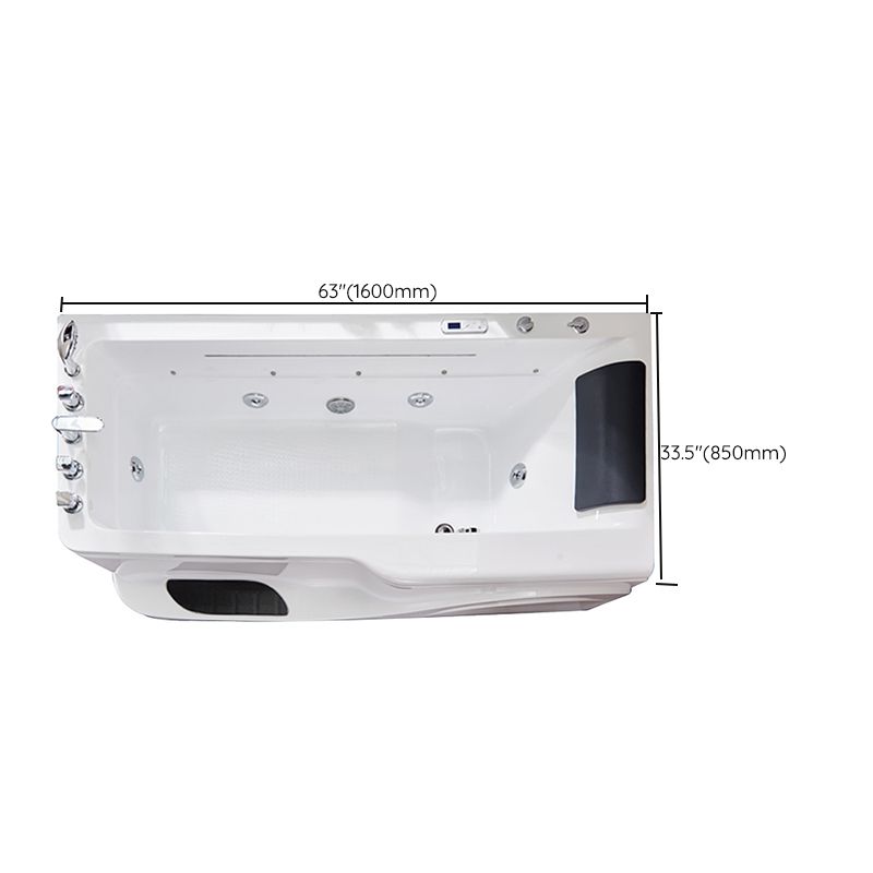 Contemporary Rectangle Bathtub Acrylic Air /Whirlpool/Soaking Bathtub