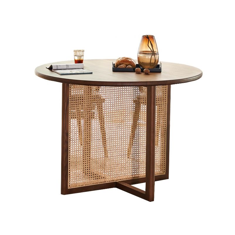 Moderne stijl massief houten eettafel met sledeonderstel Eettafel voor eetkamer