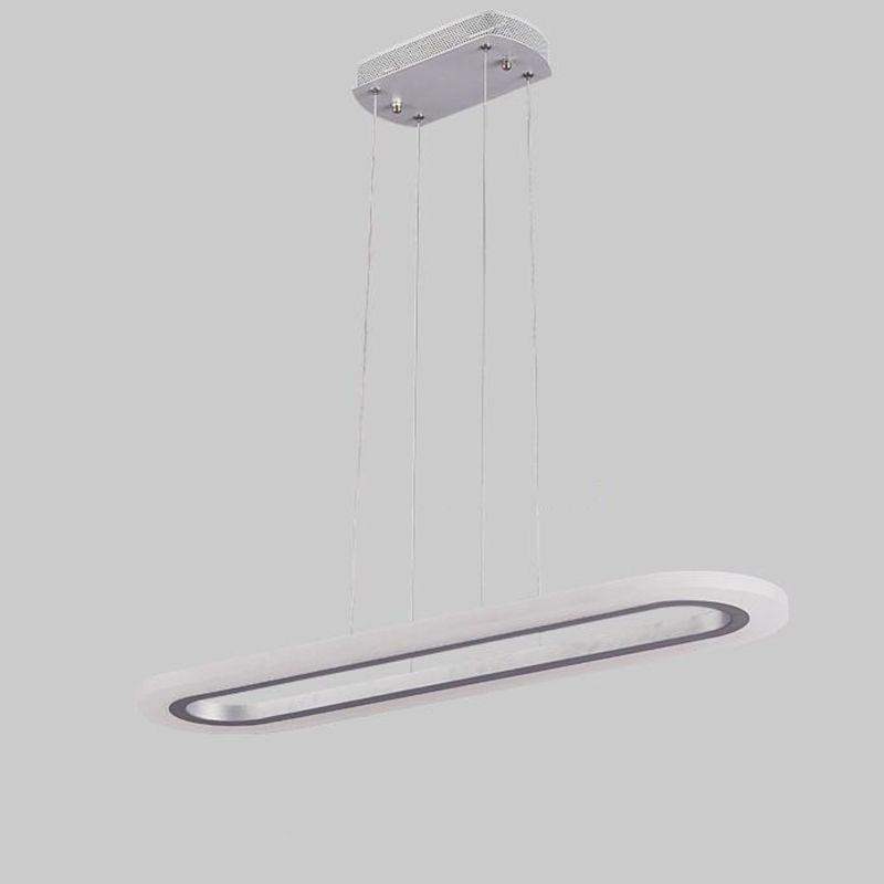 Nouveau éclairage de lustre linéaire en aluminium blanc moderne pour le bureau