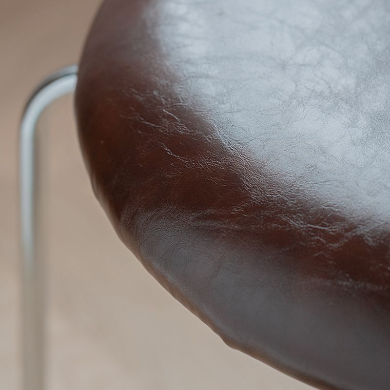 Modern Style PU Leather Chair Cane Back Armless Dining Chair