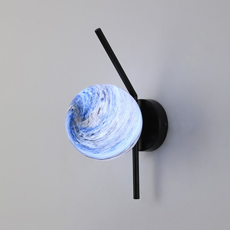 Modernist Wall Sconce Orb Glass Wall Light Fixture for Bedroom
