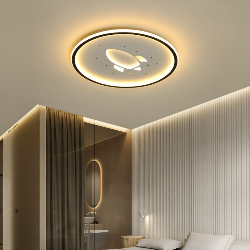 Luminaires à chasse d'eau moderne ROCKET METAL 1 LUMIÈRE LAMPS LAMPS LUMPRE EN NOIR ET BLANC