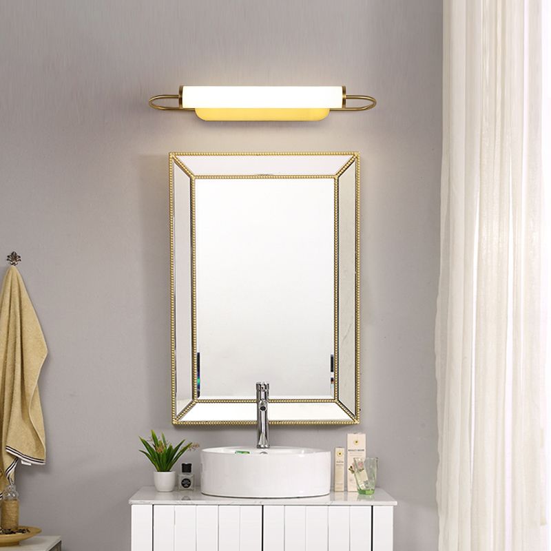 Iluminación de pared de medio cilindro de metal Mirror moderno 1 Luz de pared de luz Luz de luz en latón