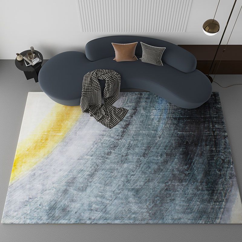 Tapis d'intérieur moderne de couleur Mélange Polyester Encre Bloolage Tapis de support sans glissement pour décoration domestique