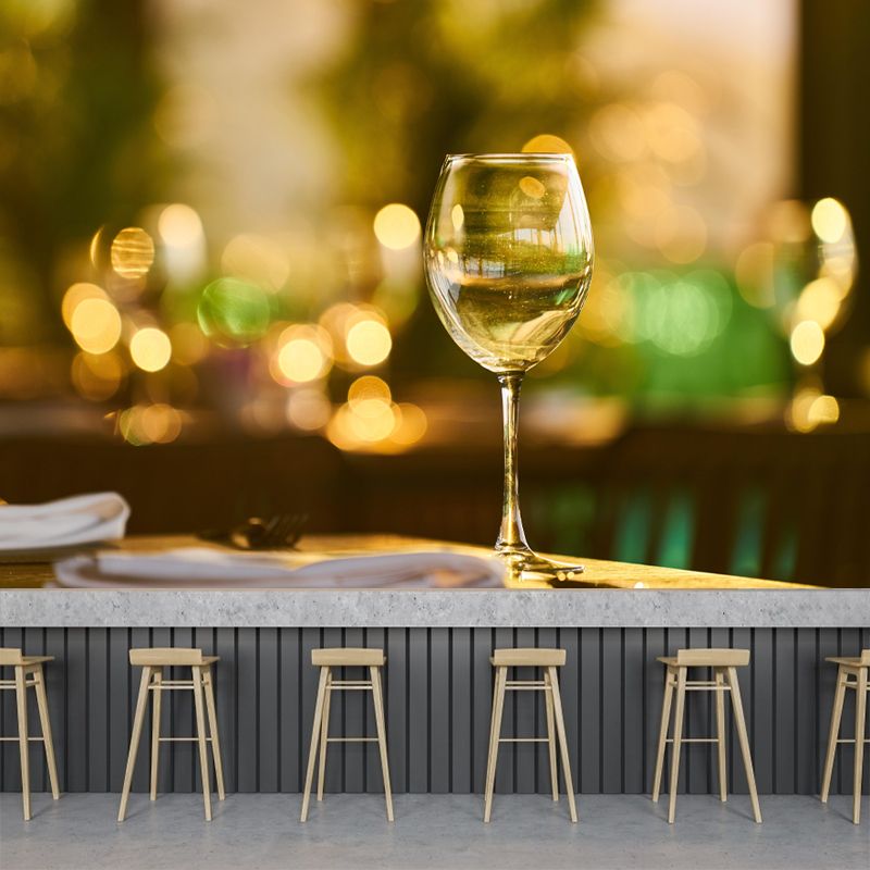 Customized Wine Mural Eco-friendly Wallpaper Moisture Resistant for Bar