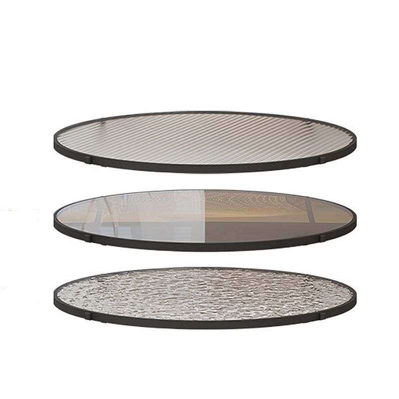 Modern 1 Single Frame Coffee Table Round Cocktail Table with Storage
