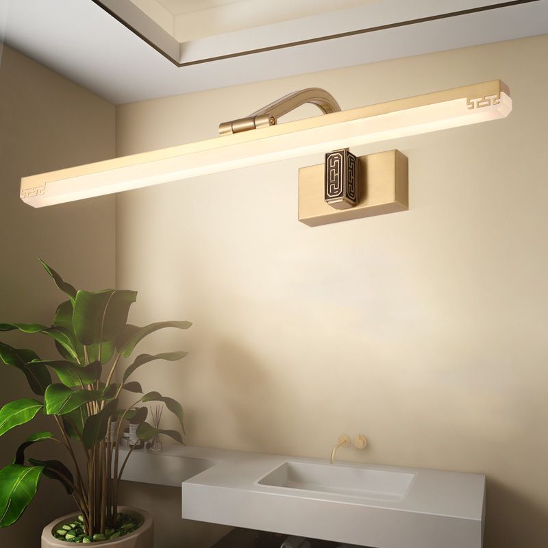 Contemporary Minimalist Vanity Light Fixtures with Glass Shade for Bathroom Washing Room