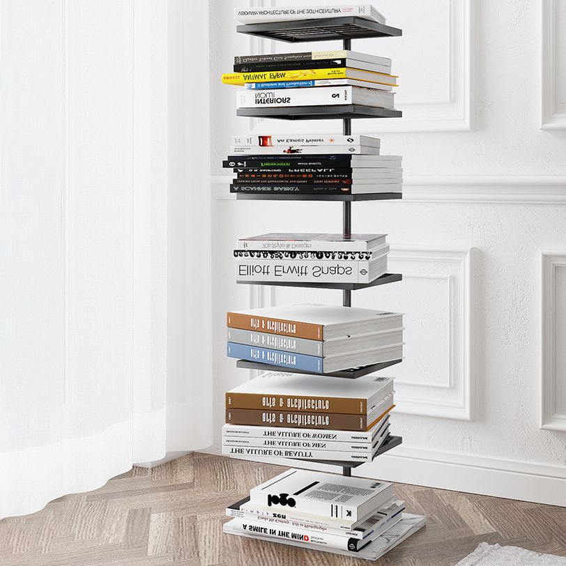 Contemporary Style Bookshelf Invisible Open Back Bookcase for Home and Office