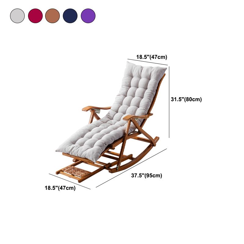 Antique Bamboo Recliner Chair Folding Recliner Chair with Cushion